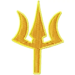 2x2 Indian Trishul Embroidery Design