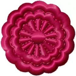 2x2 Single Color Flower Embroidery Design