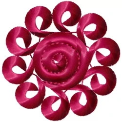 2X2 Small Circle Floral Machine Embroidery