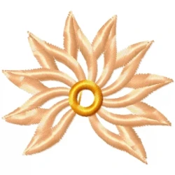 2X2 Star Leaves Flora Machine Embroidery