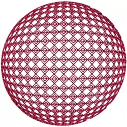 3D Motif Filled Circle Embroidery Design