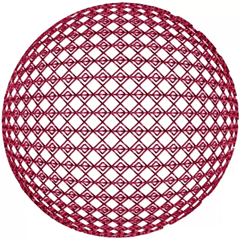 3D Motif Filled Circle Embroidery Design