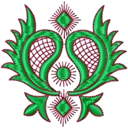 4x4 Paisley Floral Machine Embroidery Design