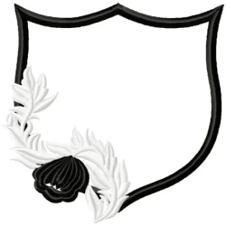 5x7 Black Frame Outline With Floral Embroidery