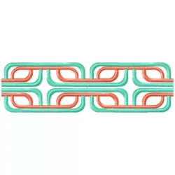 6X10 Ractangle Abstract Pattern Embroidery Border