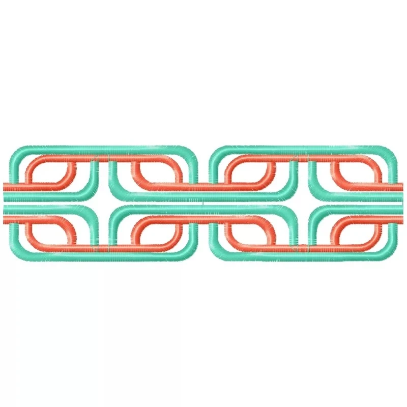 6X10 Ractangle Abstract Pattern Embroidery Border