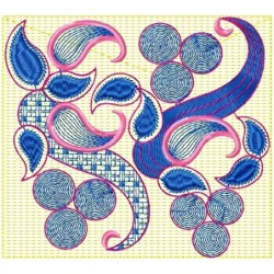 6x10 Square Floral Machine Embroidery