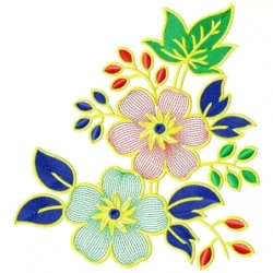 8X8 Hibiscus Large Floral Machine Embroidery