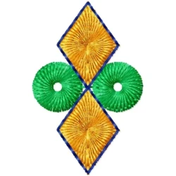 Abstract Eyelets 2x2 Embroidery Design