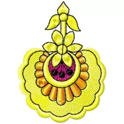 Abstract Floral Machine Embroidery Design