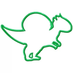 Baby Dainosaurus Outline Machine Embroidery