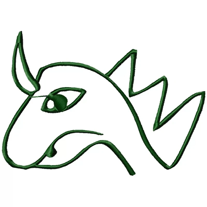 Baby Dragon Head Outline Embroidery