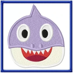 Baby Shark Head Machine Embroidery