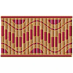 Bars Embroidery Border Design