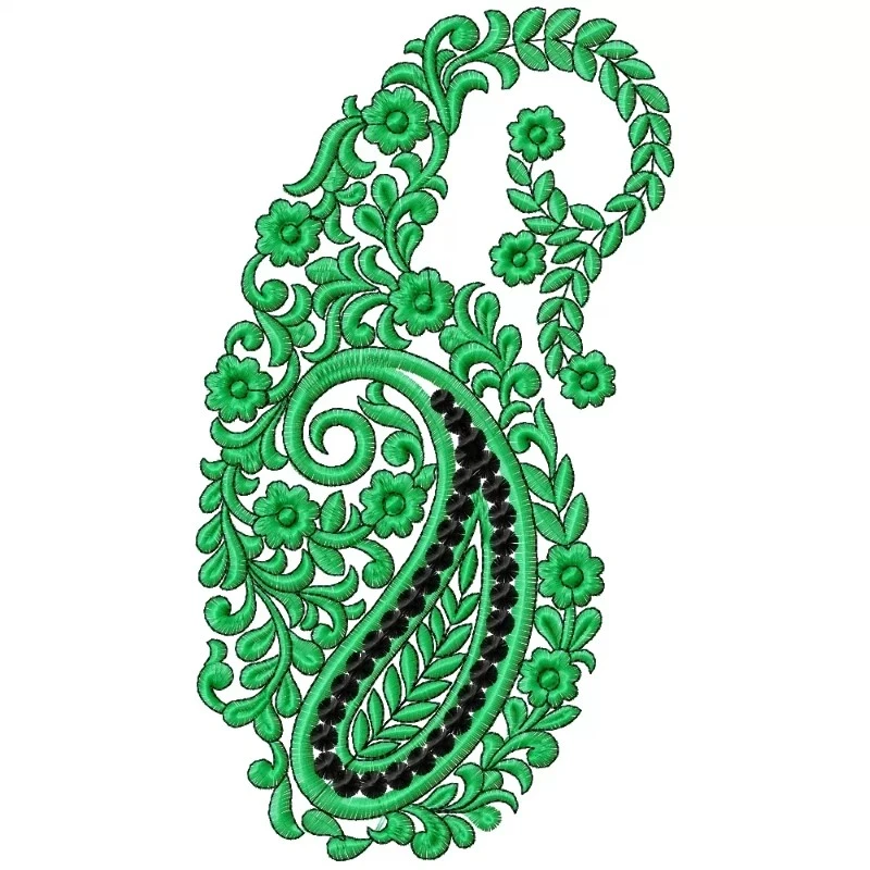Beautiful Big Floral Paisley Embroidery Design