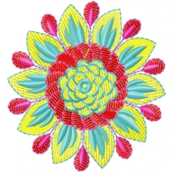 Beautiful Floral Machine Embroidery Design