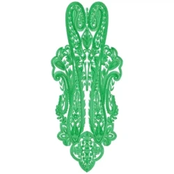 Beautiful Green Neckline Design