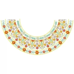 Beautiful Traditional Neckline Embroidery Design