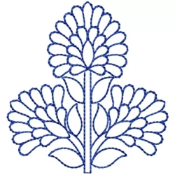 Black Stitches Outline Embroidery Design Freebie