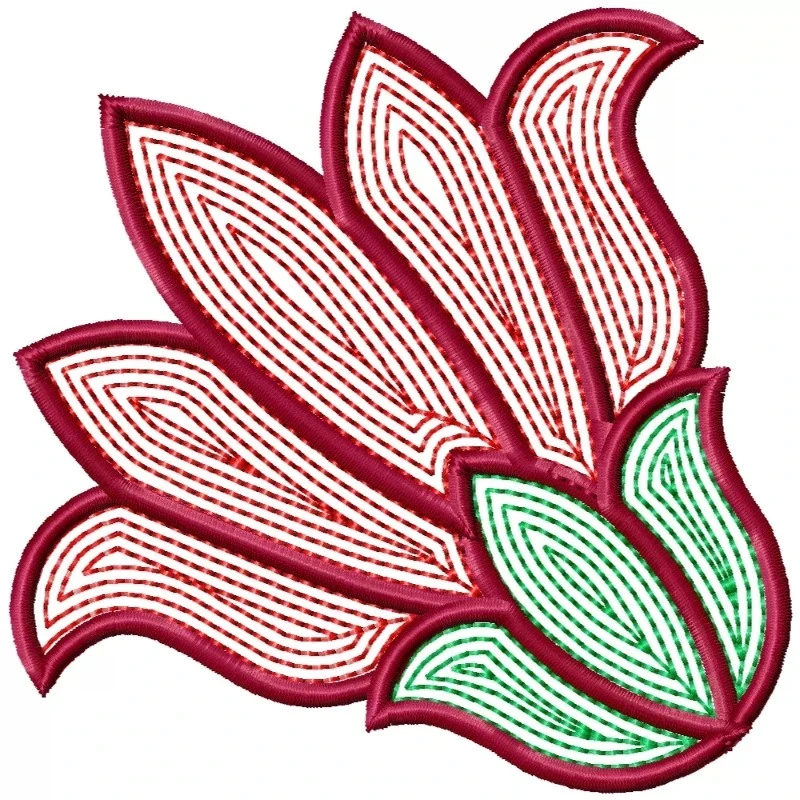 Blooming Flower Machine Embroidery