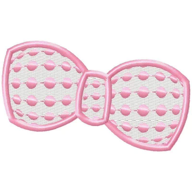 Bow Filled With Motif Embroidery Design