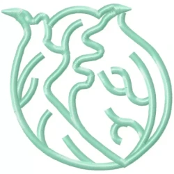 Cabbage Outline Embroidery Design