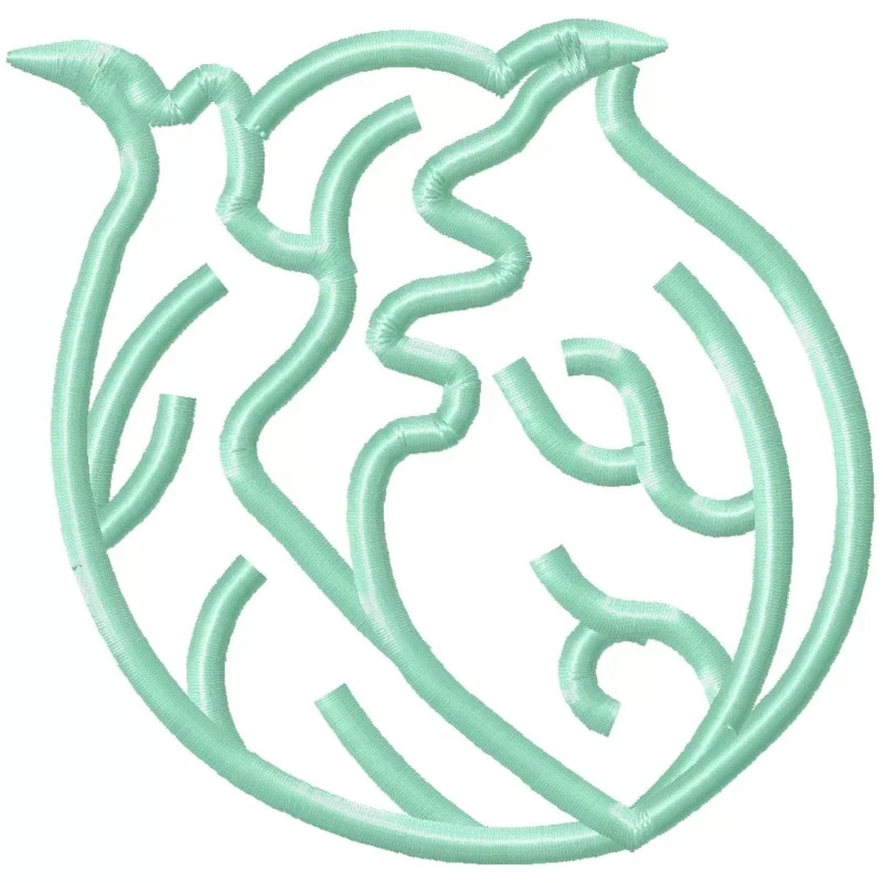 Cabbage Outline Embroidery Design