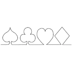 Cards Outline Continous Borders