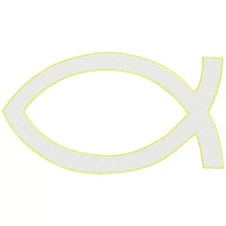 Chrismon Fish Machine Embroidery Design