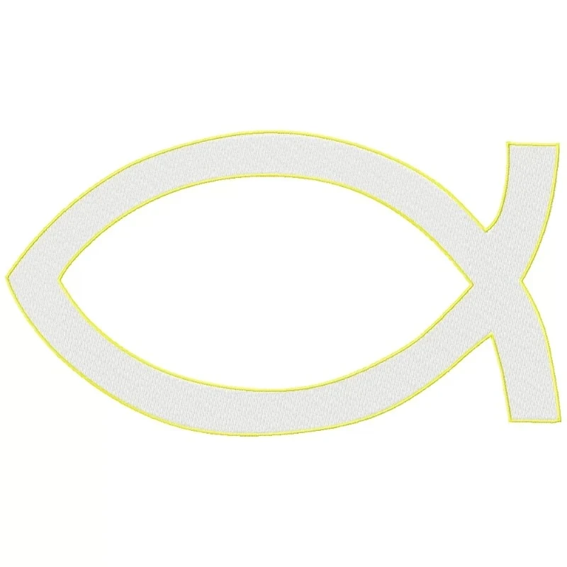Chrismon Fish Machine Embroidery Design
