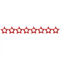 Christmas Star Continuous Embroidery Border