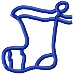 Christmas Stocking Outline Machine Embroidery