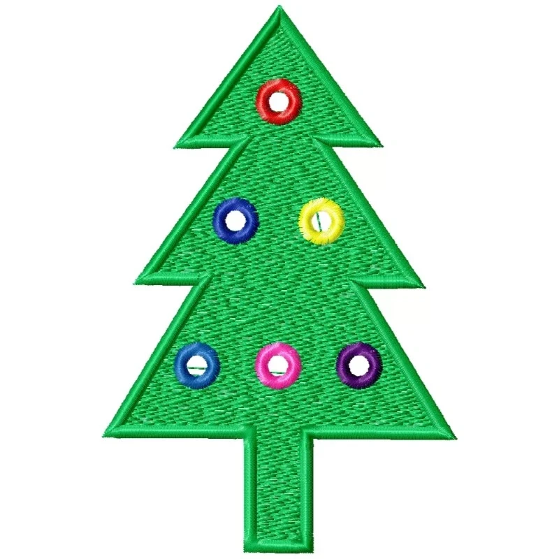 Christmas Tree Filled With Fusion Embroidery