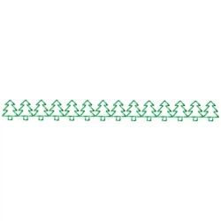 Christmas Tree Motif Continous Embroidery Border