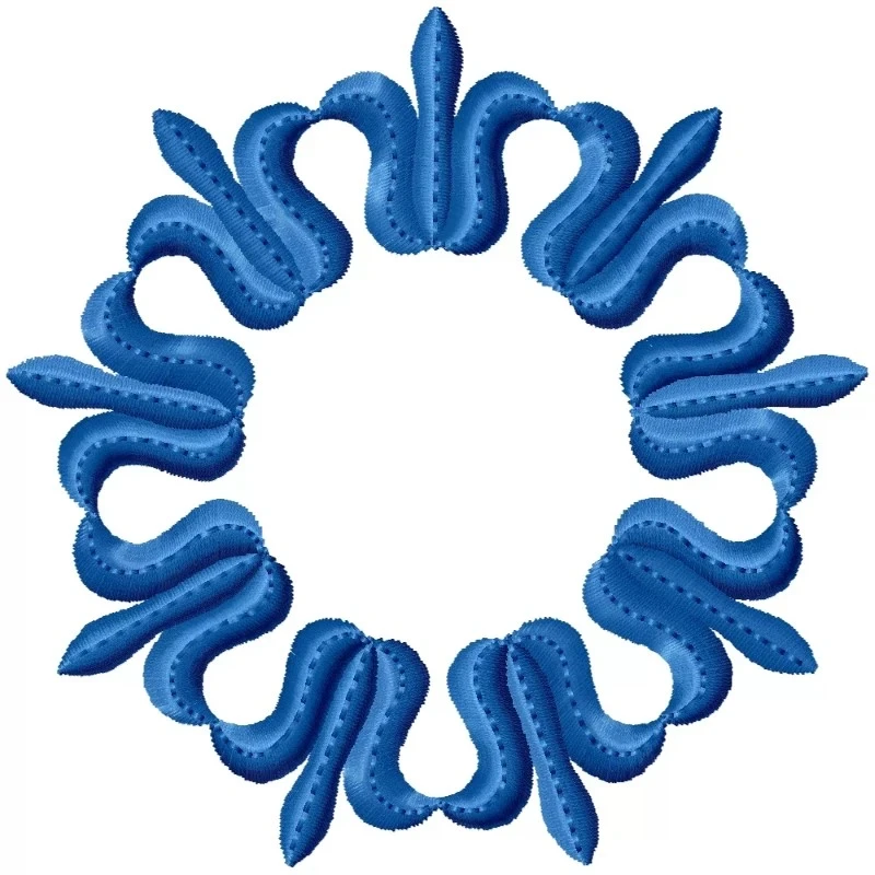 Circle Floral Frame Embroidery Design Latest