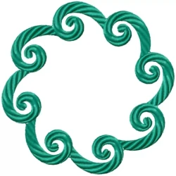 Circle Frame Outline Machine Embroidery