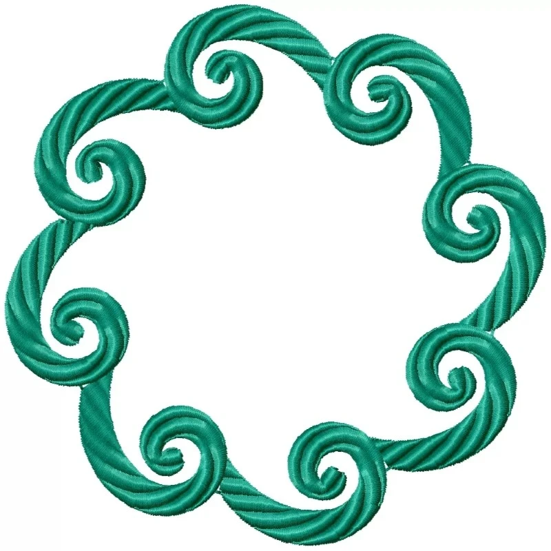 Circle Frame Outline Machine Embroidery