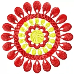 Circle Machine Embroidery Design Pattern
