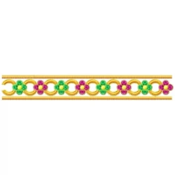 Colorful Indian Border Design For Your Machine