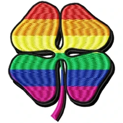 Colorful Shamrock Embroidery Design