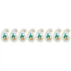 Continous Paisley Embroidery Desing Pattern