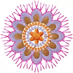 Creative Circle Lineart Embroidery Design