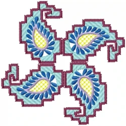 Creative Paisley Embroidery Design
