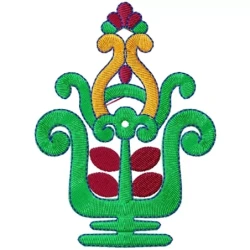 Creative Shristi Free Floral Pot Embroidery Design