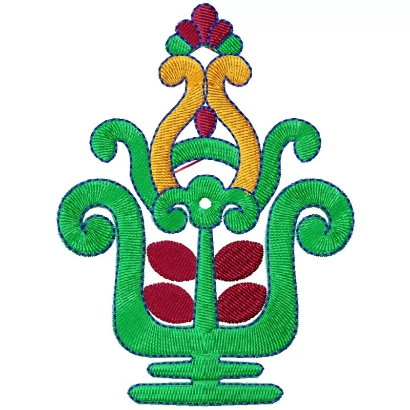 Creative Shristi Free Floral Pot Embroidery Design