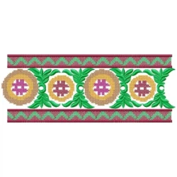 Cross Stitches Border Embroidery Design