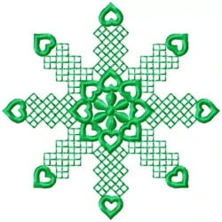 Cross Stitches Hearts Design