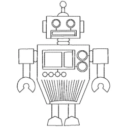 Digital Retro Robot Machine Embroidery Design