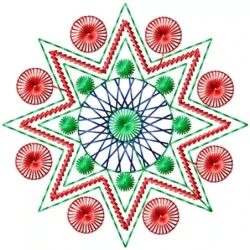 Fantasy Flower Outline Embroidery Design