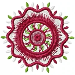 Filled Circle Design Embroidery For Machine